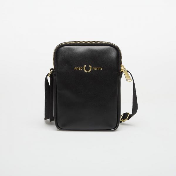 Taška FRED PERRY Smooth Leather Small Side Bag Black Universal