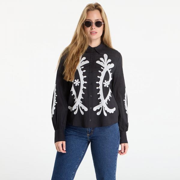 Košile Desigual Cam Flora Shirt Black L