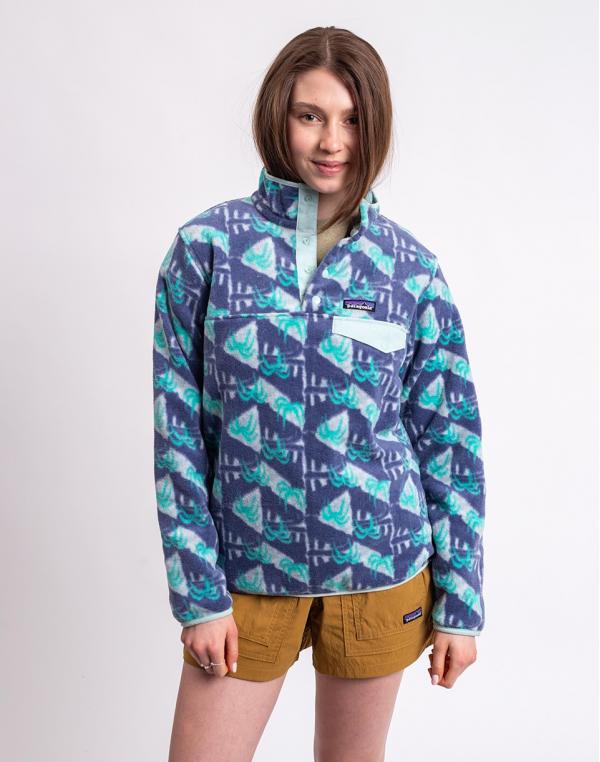 Patagonia W's LW Synch Snap-T P/O Jaguar Geo: Blue Sage XS