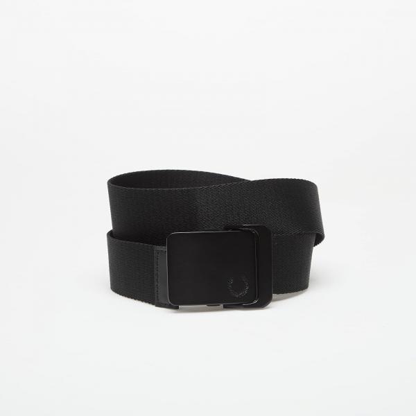 Pásek FRED PERRY Plain Webbing Belt Black L