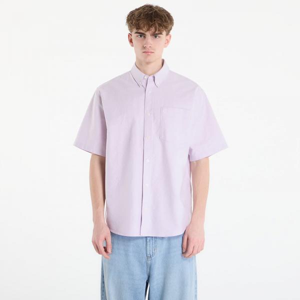 Košile Carhartt WIP S/S Braxton Shirt UNISEX Gentle Purple/ Wax S