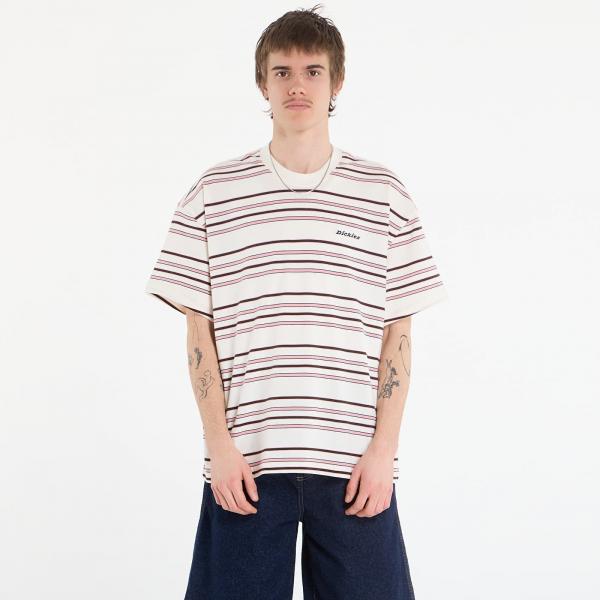 Tričko Dickies East Liberty Stripe Ss Tee Egret XXL