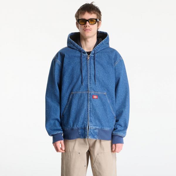Bunda Dickies Lined Denim Hooded Bomber Classic Blue XL