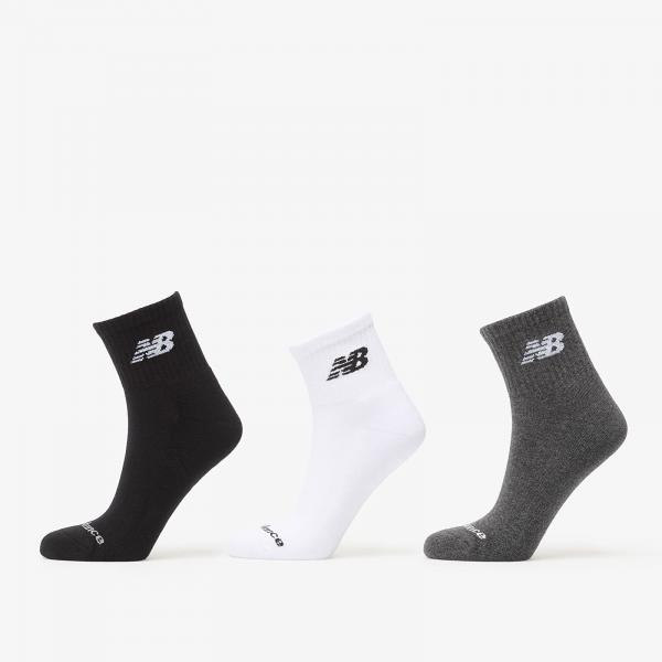 Ponožky New Balance Everyday Ankle 3-Pack White/ Grey/ Black L