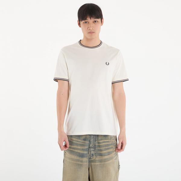 Tričko FRED PERRY Twin Tipped T-Shirt Ecr/ Oxbld/ Grsrts S