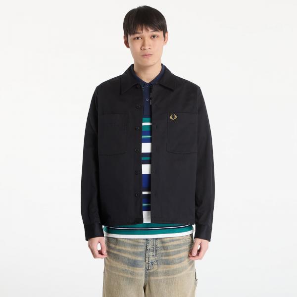 Košile FRED PERRY Twill Overshirt Black XL
