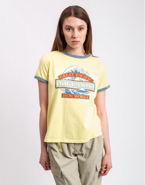 Tričko Patagonia W's Great Waves Ringer Tee Lemon Zest