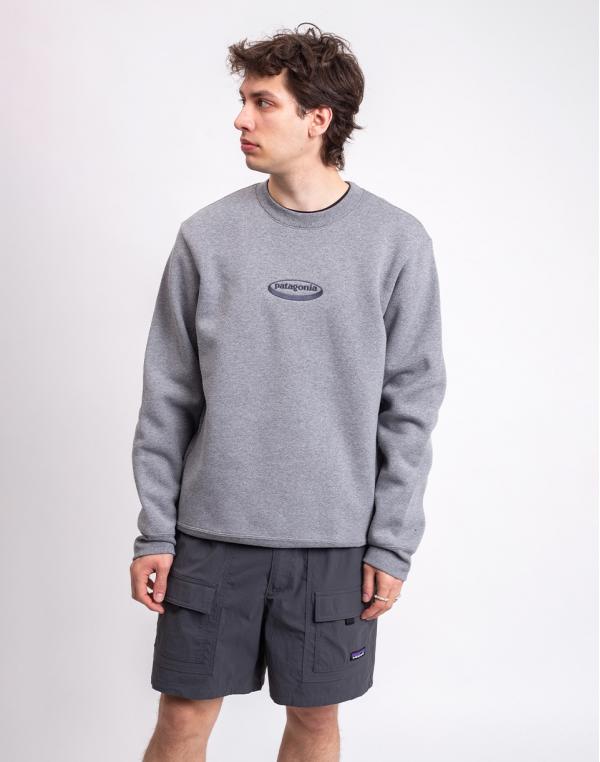 Patagonia M's '95 Oval Logo Uprisal Crew Sweatshirt Gravel Heather S
