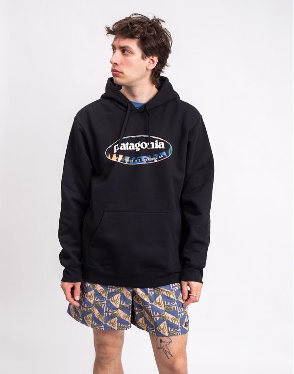 Patagonia M's '95 Oval Logo Uprisal Hoody Black: Kaleido S