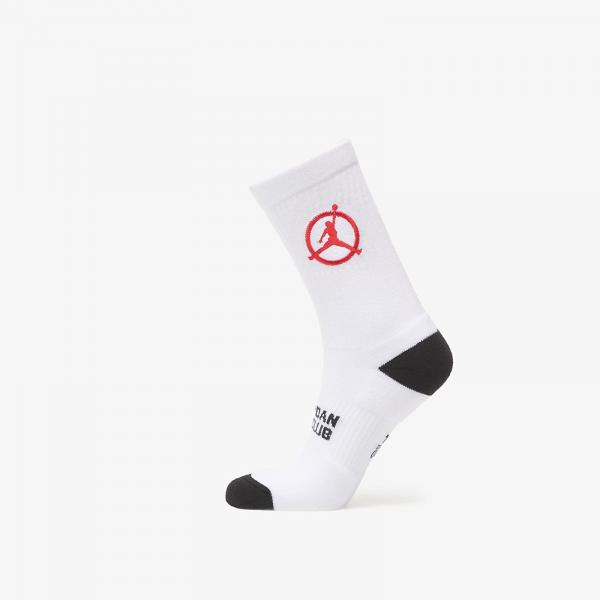 Ponožky Jordan Flight Club Cushioned Crew Socks White/ Black/ University Red S