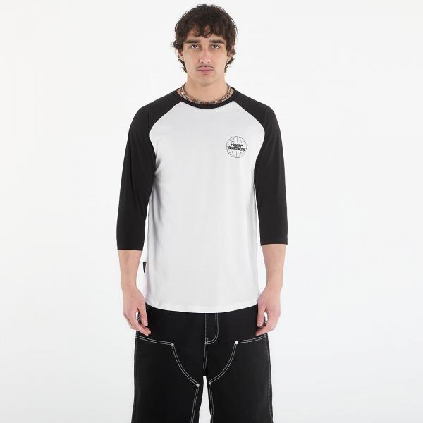 Tričko Horsefeathers Global Raglan T-Shirt White/ Black L