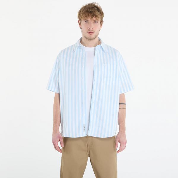 Košile Carhartt WIP S/S Royce Shirt Royce Stripe, Icaria/ White S