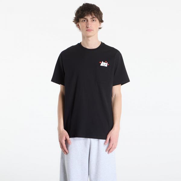 Tričko RIPNDIP Nermal Loves Pocket Tee Black Wash S