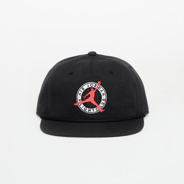 Kšiltovka Jordan Flight Club Pro Unstructured Flat Bill Hat Black/ Black S/M