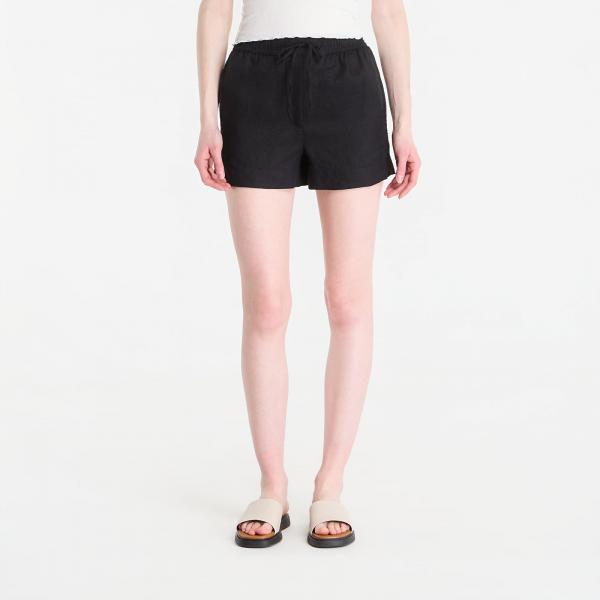 Šortky Tommy Hilfiger Ess Linen Pull On Short Black M