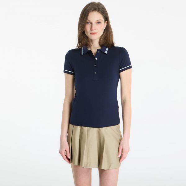 Tričko LACOSTE Ribbed Collar Shirt Navy Blue/ Chambray-Flour 36