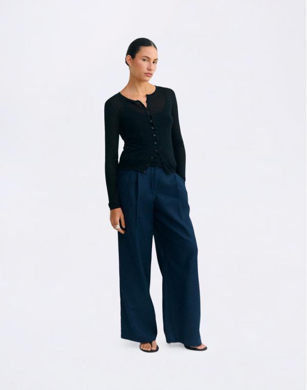 Thinking MU Navy Hemp Molly Pants NAVY 36