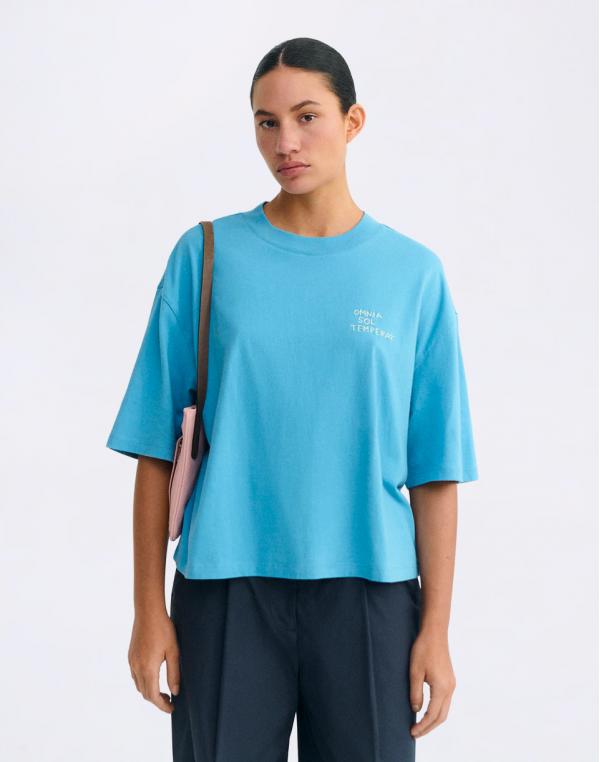 Tričko Thinking MU Omnia Sol Dark Dusk Lena Tee BLUE