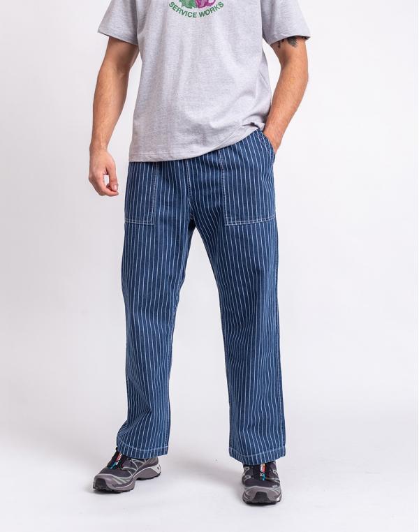Service Works Pinstripe Denim Chef Trousers Pants INDIGO S