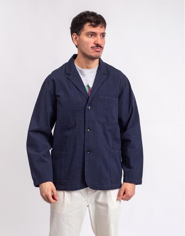 Service Works Seersucker Server Suit Jacket DARK NAVY M
