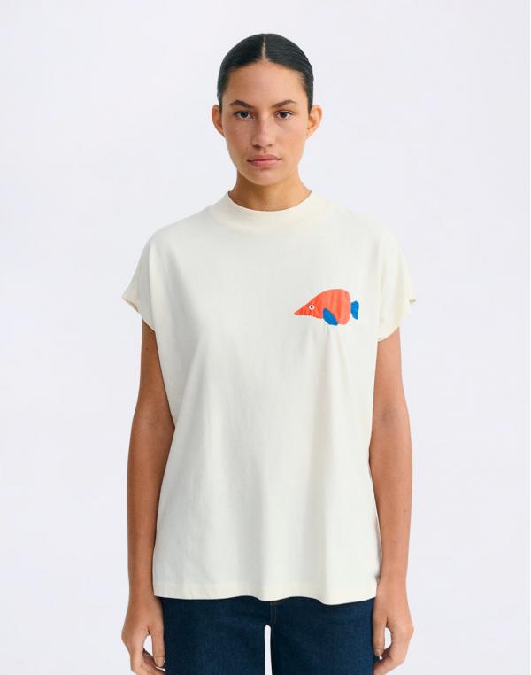 Tričko Thinking MU Volta trumpet patched Tee ECRU