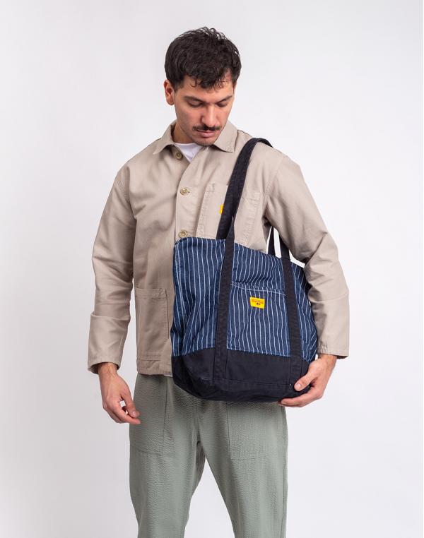Service Works Pinstripe Denim Tote INDIGO