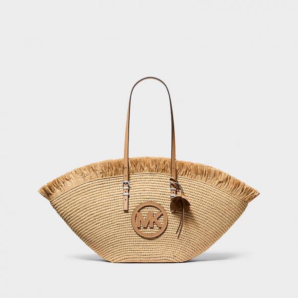 Kabelka Michael Kors Isa Large Hand-Crocheted Fan Tote Bag Nat/ Peanut Universal