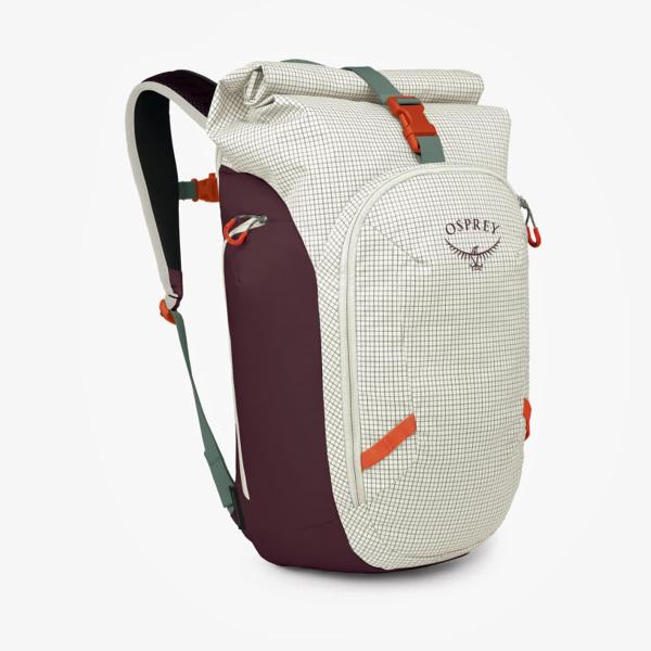 Taška Osprey Transporter Roll Top Mystery White/ Moody Burgundy Universal
