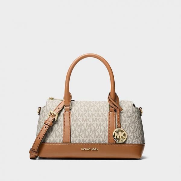 Kabelka Michael Kors Andie Small Signature Logo Satchel Vanilla/ Acorn Universal