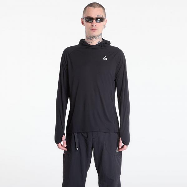 Tričko Nike ACG "Solar Chase" Men's Dri-FIT UV Long-Sleeve Hooded Top Black/ Black/ Summit White XS