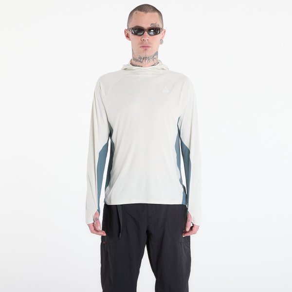 Tričko Nike ACG "Solar Chase" Men's Dri-FIT UV Long-Sleeve Hooded Top Sea Glass/ Mineral Slate/ Summit White L