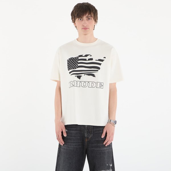 Tričko Rhude Banner Tee Vintage White/ Black L