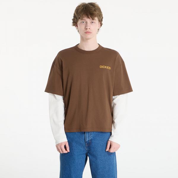 Tričko Dickies Payson 2-in-1 Tee Timber Brown M