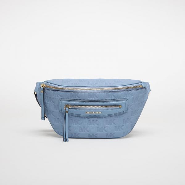 Ledvinka Michael Kors Jet Set Travel Medium Logo Embossed Leather Sling Pack Chambray Universal