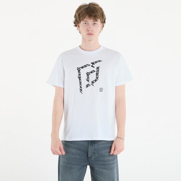 Tričko Horsefeathers Cube T-Shirt White XXL