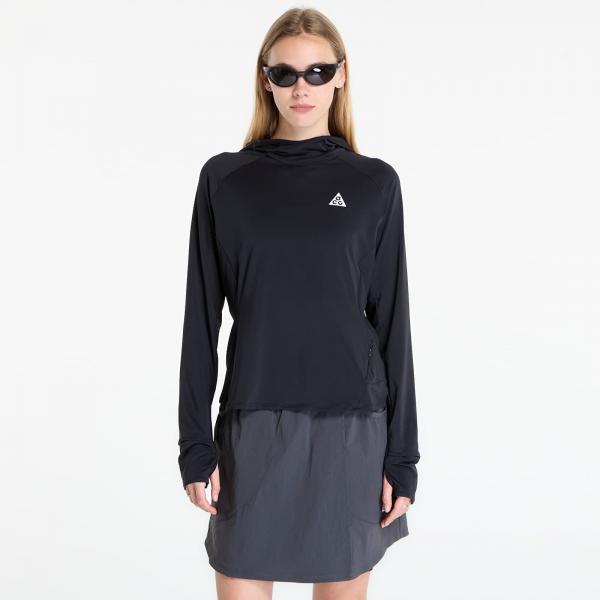 Tričko Nike ACG Women's UV-Resistant Hooded Trail Running Mid-Layer Top Black/ Black/ Summit White M