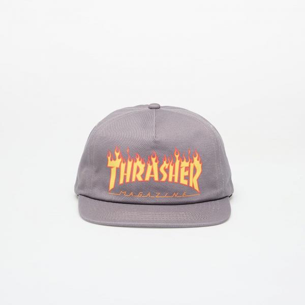 Kšiltovka Thrasher Printed Flame Snapback Grey Universal