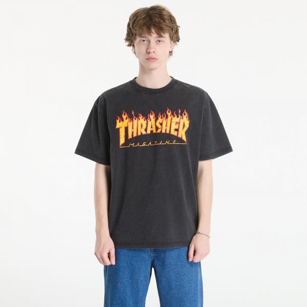 Tričko Thrasher Flame Vintage T-Shirt Black S