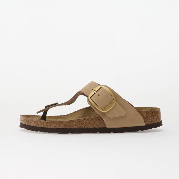 Tenisky Birkenstock Gizeh Big Buckle Nubuck Leather Women Sandcastle EUR 39