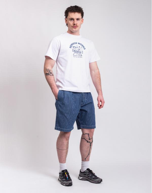 Service Works Pinstripe Part Timer Shorts INDIGO S