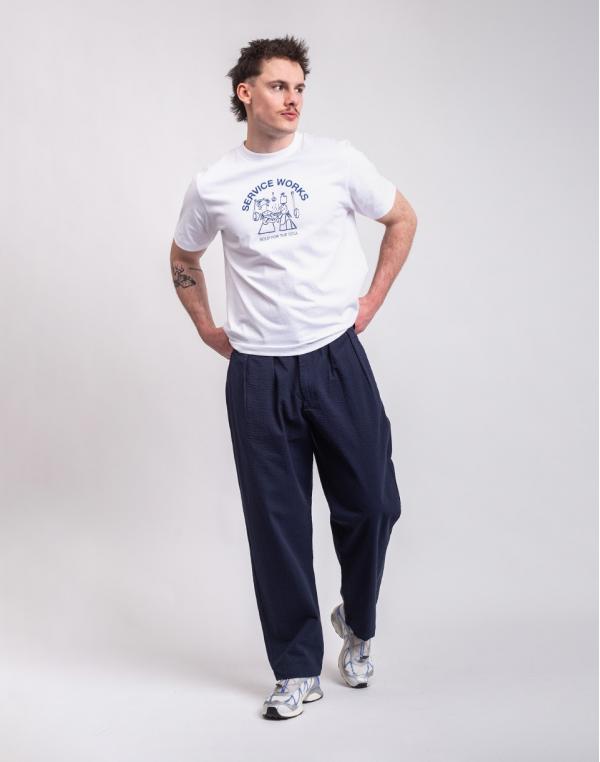 Service Works Seersucker Part Timer Pants DARK NAVY S