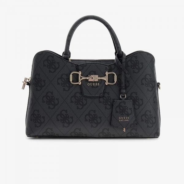 Kabelka GUESS Janie Logo Girlfriend Satchel Coal Logo Universal
