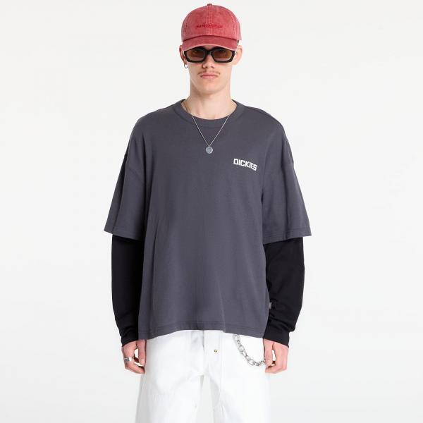 Tričko Dickies Payson 2in1 Tee Black L