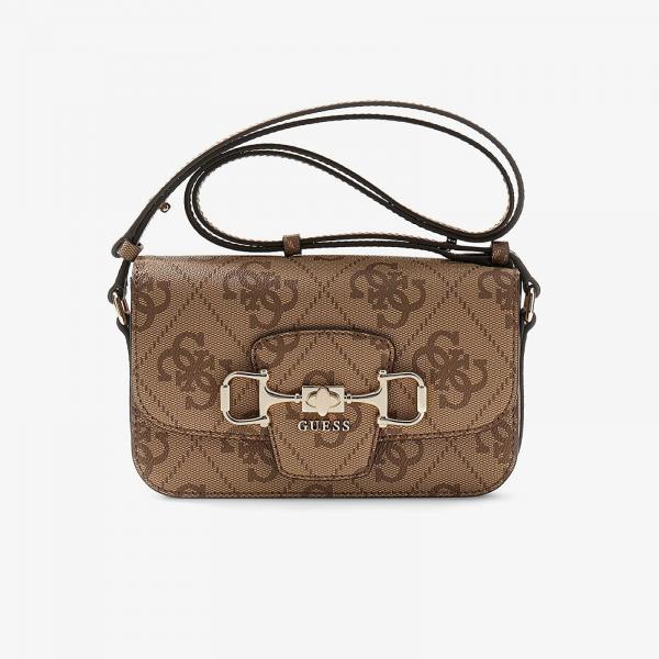 Taška GUESS Janie Logo Convertible Cross Body Flap Latte Logo Universal