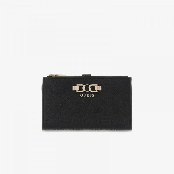 Peněženka GUESS Anise Slg Double Zip Organizer Black Logo Universal
