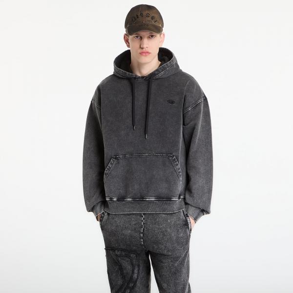 Mikina Diesel S-Boxt-Hood-Den Sweatshirt Black/ Violet XL