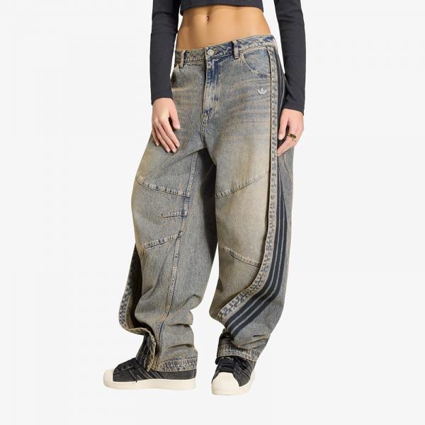 Džíny adidas Adilenium 5.0 Banana Overlay Denim Joggers Chalky Brown W31/L32