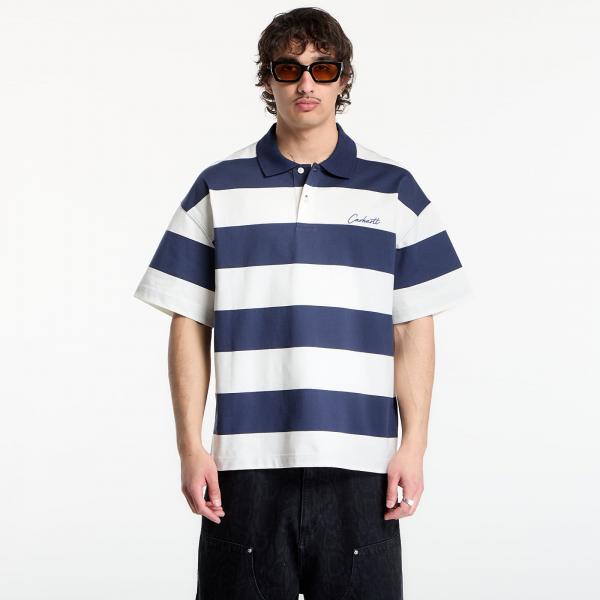 Tričko Carhartt WIP S/S Delray Polo UNISEX Delray Stripe/ Blue S