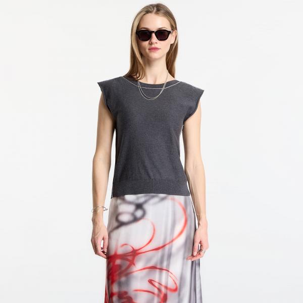 Tričko MM6 Short-Sleeved Top Grey L