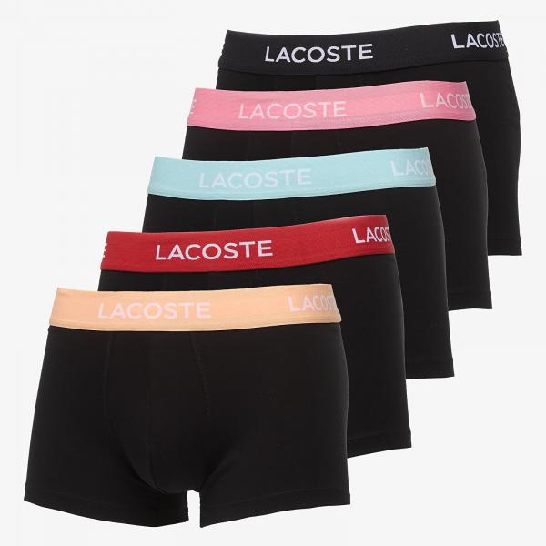 Boxerky LACOSTE 5 Pack Trunk Black/ Ledge-Reseda-Pastille Mint-Lighthouse Red-Black XL